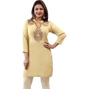 Maple Clothing Party Wear Embroidered Indian Kurta Women's Kurtis Tunic Top