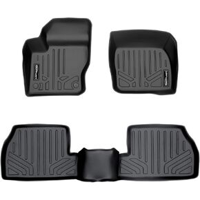 SMARTLINER Custom Fit Floor Mats 2 Row Liner Set Black for 2012-2018 Ford Focus (No RS Models)