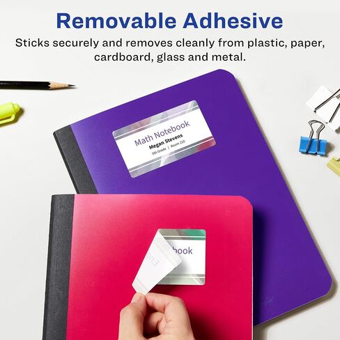 Avery Matte White Removable Rectangle Labels with Sure Feed Technology, Print-to-The-Edge, 1.5" x 3.75", 150 Removable Labels, Laser/Inkjet Printable Labels in Saudi Arabia