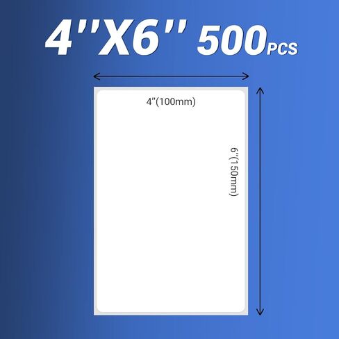 ملصقات شحن حراري مباشر مقاس 4 × 6 بوصة - درجة تجارية - مثقوبة - 4 × 6 بوصة - 500 ملصق مروحي in Kuwait