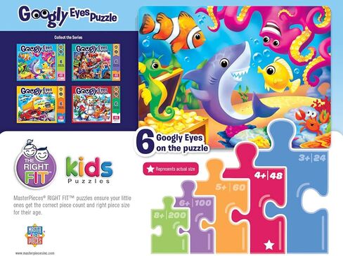 MasterPieces – 48 Piece Jigsaw Puzzle for Kids 4+ Years, Pets with Googly Eyes, Educational and Fun Game, Gift Idea for Children, 19" x 14 in Saudi Arabia