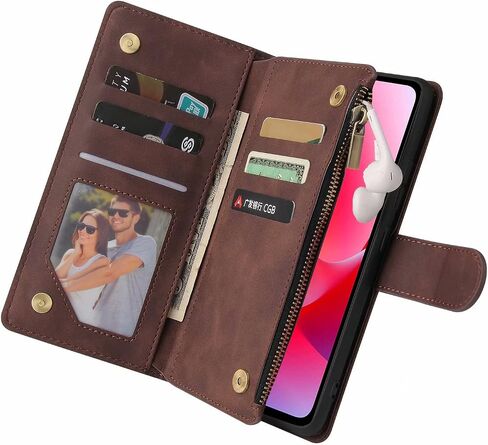 LBYZCASE Phone Case for Moto G Power 2022 Case,Motorola G Power(2022) Wallet Case,Luxury Folio Flip Leather Cover[Zipper Pocket][Wrist Strap][Kickstand ] for Motorola Moto G Power 2022 (Coffee) in Saudi Arabia