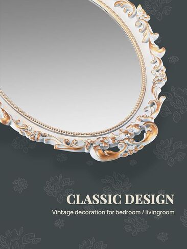 Decorative Wall Mirror, Vintage Hanging Mirrors for Bedroom Living Room Gold, Pack of in Saudi Arabia