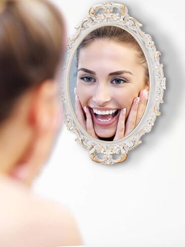 Decorative Wall Mirror, Vintage Hanging Mirrors for Bedroom Living Room Gold, Pack of in Saudi Arabia