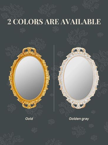 Decorative Wall Mirror, Vintage Hanging Mirrors for Bedroom Living Room Gold, Pack of in Saudi Arabia