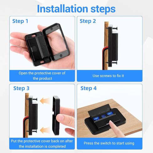 2 حزمة من 3 منافذ RV USB مع غطاء، 12 فولت/24 فولت لوحة شاحن مقبس USB للسيارة مع مفتاح PD3.0 نوع C وشحن سريع مزدوج QC3.0 USB للسيارات والشاحنات والقوارب والشاحنات والحافلات in Saudi Arabia