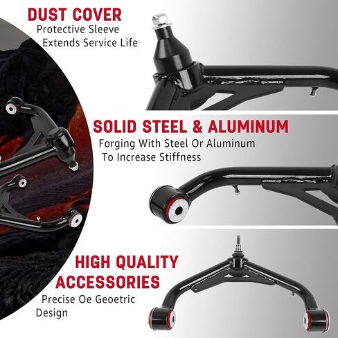 2-4" Front Upper Control Arms For 2000-2010 Silverado Sierra 2500HD 3500HD 2003-2009 H2 with Ball Joint, 2PCS Adaption 2-4" Lift Suspension Kit Adjustable Control Arm in Saudi Arabia