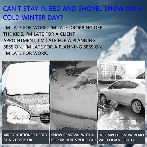 Car Windshield Snow Cover, Auto Ultra Thick Winter Windscreen Cover for Ice Frost Snow Removal Sun Shade Dust Protection with Magnetic Edge, Universal for Vehicles, SUV, Truck, RV in Saudi Arabia