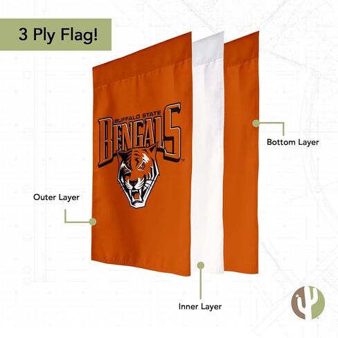 Desert Cactus Buffalo State College Garden Flag Bengals SUNY Banner 100% Polyester (Design 1) in Saudi Arabia