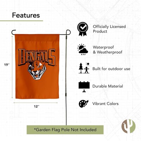 Desert Cactus Buffalo State College Garden Flag Bengals SUNY Banner 100% Polyester (Design 1) in Saudi Arabia