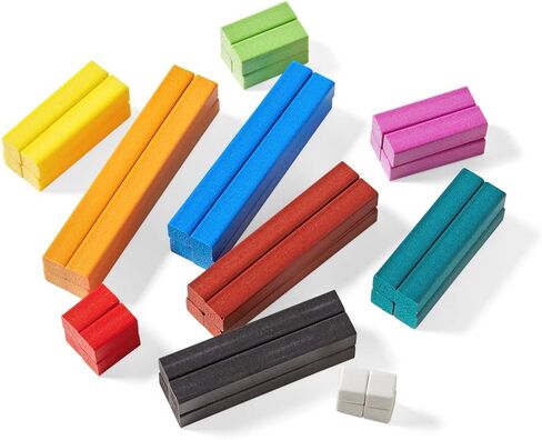 hand2mind Plastic Cuisenaire Rods Individual Set, Math Manipulatives, Montessori Math Rods, Math Counters, Math Blocks, Counting Blocks, Montessori Math, Fraction Bars, Number Rods (Set of 74) in Saudi Arabia