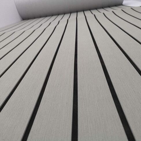 Eva Foam Yacht Deck Sheet Faux Teak Boat Flooring Non-Slip Mats Waterproof Self-Adhesive Flooring Material for Motorboat RV Yacht Kayak Swimming Pool 94.5“×35.4" in Saudi Arabia