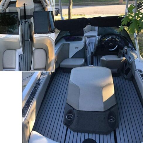 Eva Foam Yacht Deck Sheet Faux Teak Boat Flooring Non-Slip Mats Waterproof Self-Adhesive Flooring Material for Motorboat RV Yacht Kayak Swimming Pool 94.5“×35.4" in Saudi Arabia