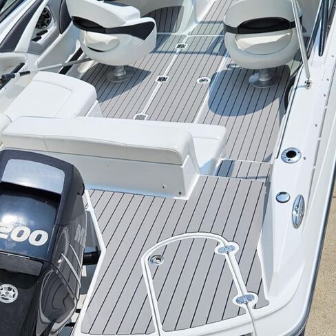 Eva Foam Yacht Deck Sheet Faux Teak Boat Flooring Non-Slip Mats Waterproof Self-Adhesive Flooring Material for Motorboat RV Yacht Kayak Swimming Pool 94.5“×35.4" in Saudi Arabia