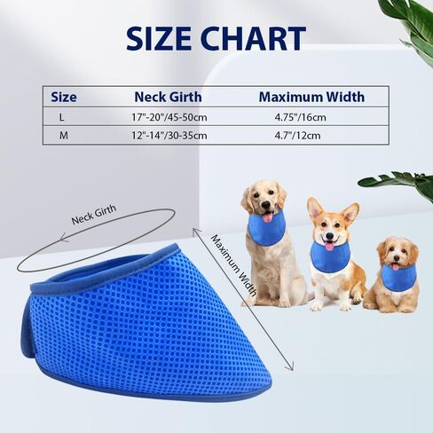 Dog Cooling Bandana Neck Ice Wrap, Instant Cooling Pet Scarf for Summer Hot Weather, Adjustable Breathable Reusable Scarf for Outdoor and Indoor Use, Avoid Heat Stroke, Large(Blue) in Saudi Arabia
