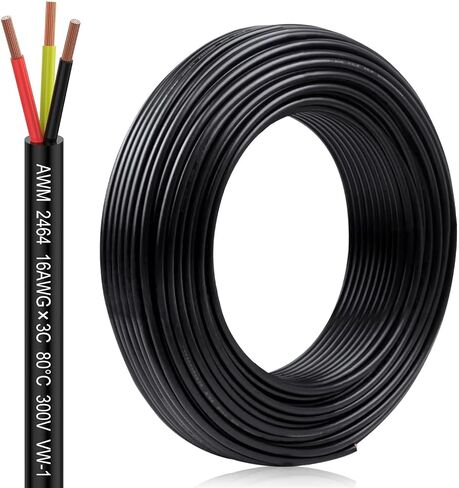 18 Gauge 2 Conductor Electrical Wire 32.8FT, 18 AWG Electrical Wire, Stranded PVC Cord Oxygen Free Copper Wires, Automotive Wire Led Wire for Strips Lamps Lighting in Saudi Arabia