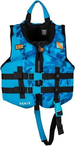 Ronix Top Grom - Boy's CGA Life Vest, Blue Camo in Saudi Arabia