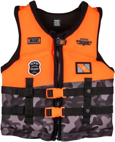 Ronix Top Grom - Boy's CGA Life Vest, Blue Camo in Saudi Arabia