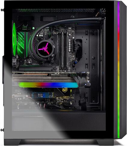 Skytech Gaming Skytech Chronos Gaming PC Desktop – AMD Ryzen 7 5800X 3.8 GHz, NVIDIA RTX 4070 Ti, 1TB NVME SSD, 16GB DDR4 RAM 3200, 750W Gold PSU, 360mm AIO, 11AC Wi-Fi, Windows 11 Home 64-bit,Black in Saudi Arabia