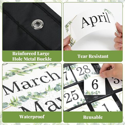 120Pcs Classroom Calendar Pocket Chart Black and White Polka Dot 2025 Calendar Bulletin Board Set Classroom Decoration Calendar Seasons Weather Chart for Classroom Decor Back to School Supplies in Saudi Arabia