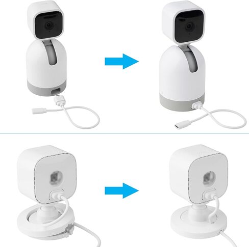 كابل محول Uogw مكون من قطعتين لكاميرا Blink Mini/Blink Mini Pan-Tilt، من Universal Mirco USB تحويل إلى Blink Mini Unique Mirco USB، كابل تمديد طاقة مقاوم للماء 7.8 بوصة (ليس لـ Blink Mini 2) in Kuwait