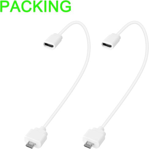 كابل محول Uogw مكون من قطعتين لكاميرا Blink Mini/Blink Mini Pan-Tilt، من Universal Mirco USB تحويل إلى Blink Mini Unique Mirco USB، كابل تمديد طاقة مقاوم للماء 7.8 بوصة (ليس لـ Blink Mini 2) in Kuwait