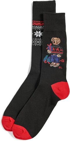 Polo Ralph Lauren Men's 2 Pack Bear/Fair Isle Socks in Saudi Arabia