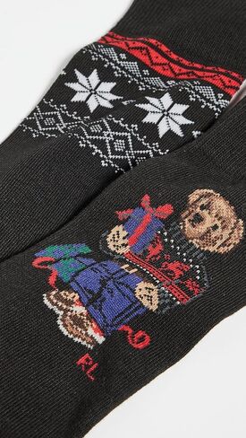 Polo Ralph Lauren Men's 2 Pack Bear/Fair Isle Socks in Saudi Arabia