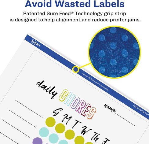 Avery Glossy Clear Rectangle Labels with Sure Feed, 5" x 6", 20 Glossy Clear Labels, Laser/Inkjet Printable Labels in Saudi Arabia