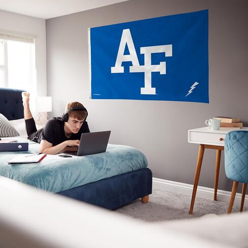 Rico Industries NCAA Air Force Academy Falcons - AF Blue 3' x 5' لافتة علم على جانب واحد - داخلي أو خارجي - ديكور منزلي in Saudi Arabia