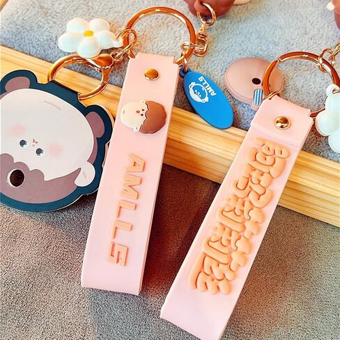 Cute Anime Keychain Set for Couple AMLLS Car Keychain Backpack Charm Decoration Gifts for Women Men in Saudi Arabia