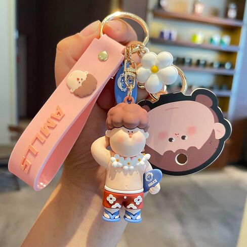 Cute Anime Keychain Set for Couple AMLLS Car Keychain Backpack Charm Decoration Gifts for Women Men in Saudi Arabia