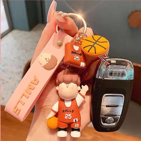 Cute Anime Keychain Set for Couple AMLLS Car Keychain Backpack Charm Decoration Gifts for Women Men in Saudi Arabia