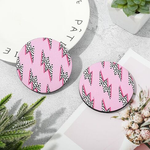 قطعتان من قاعدة أكواب السيارة من Whaline Preppy باللون الوردي الفاتح والمطاط لحامل أكواب السيارة، قاعدة أكواب ماصة للمشروبات لتزيين السيارة وإكسسوارات السيارات، 2.8 بوصة in Saudi Arabia