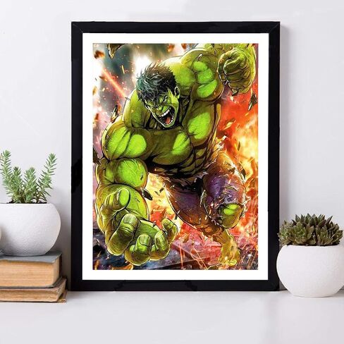 5D Diamond Painting Full Drill, 16"X12" Hulk DIY Diamond Painting by Number Kits,Drawing Gift for Adults Kids, 40x30cm Painting in Saudi Arabia