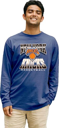 Blue 84 NBA Officially Licensed Long Sleeve T-Shirt Ringspun Team Color Icon in Saudi Arabia