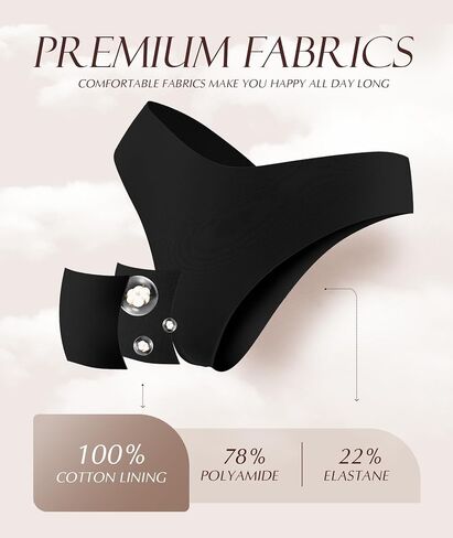 Seamless Underwear for Women Thongs,No Show Ladies Thong Breathable Comfortable Panties Undies Womens 6 Pack in Saudi Arabia