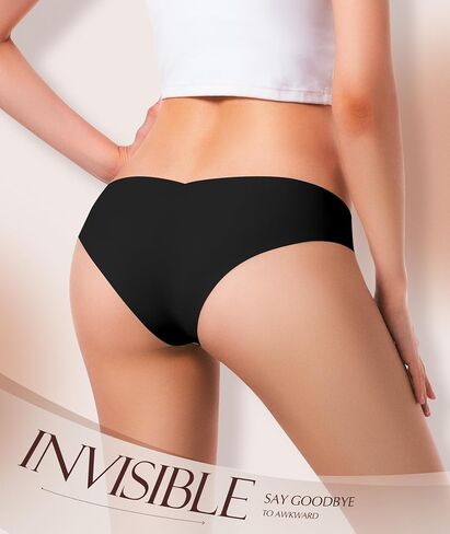 Seamless Underwear for Women Thongs,No Show Ladies Thong Breathable Comfortable Panties Undies Womens 6 Pack in Saudi Arabia