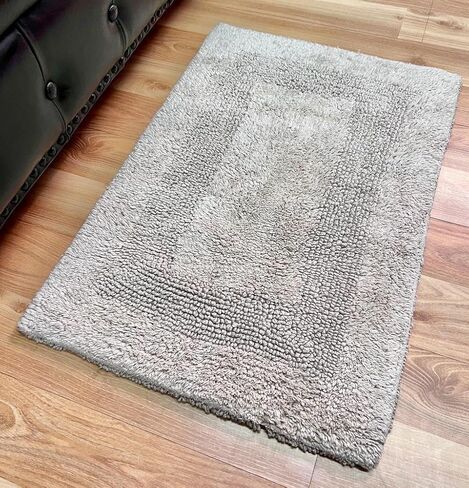 KEMA Soft 100% Cotton Halloween Pumpkin-Style Regular Use Rectangular Spa Mat Rug Plush Water Absorbent, Decorative Border - for Bathroom Vanity, Bathtub/Shower - Machine Washable - 1 Pack in Kuwait