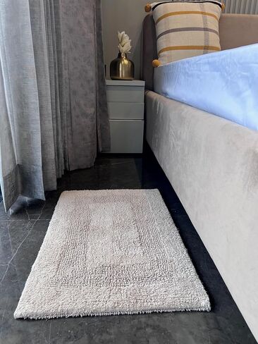 KEMA Soft 100% Cotton Halloween Pumpkin-Style Regular Use Rectangular Spa Mat Rug Plush Water Absorbent, Decorative Border - for Bathroom Vanity, Bathtub/Shower - Machine Washable - 1 Pack in Kuwait