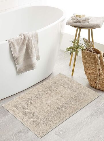 KEMA Soft 100% Cotton Halloween Pumpkin-Style Regular Use Rectangular Spa Mat Rug Plush Water Absorbent, Decorative Border - for Bathroom Vanity, Bathtub/Shower - Machine Washable - 1 Pack in Kuwait