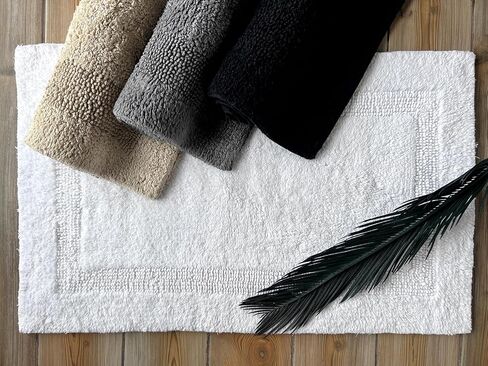 KEMA Soft 100% Cotton Halloween Pumpkin-Style Regular Use Rectangular Spa Mat Rug Plush Water Absorbent, Decorative Border - for Bathroom Vanity, Bathtub/Shower - Machine Washable - 1 Pack in Kuwait