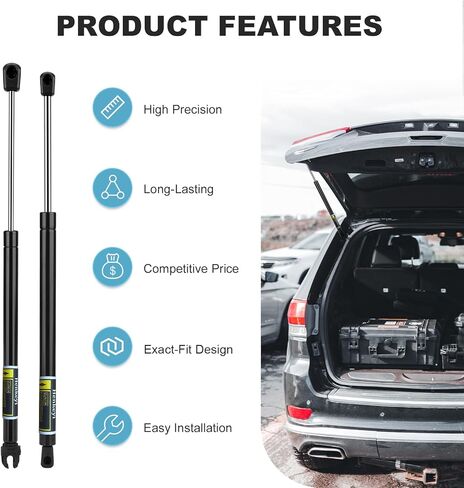 2 Pack Lift Supports Rear liftgate and Rear Window Glass Struts Gas Springs Shocks for Nissan Pathfinder 2005-2013 6110 6607 in Kuwait