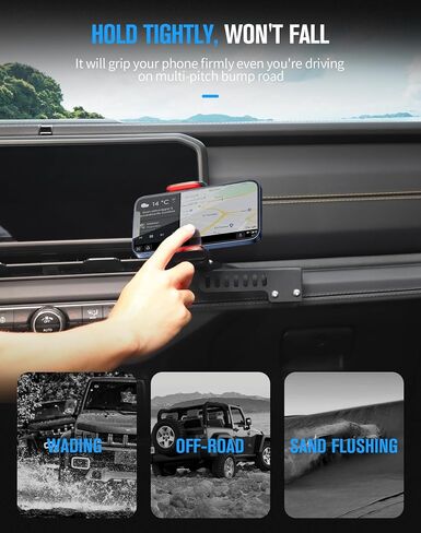 JeCar JL Phone Holder Passenger Side Cellphone Mount Interior Accessory Compatible with Jeep Wrangler 2024 JL JLU & Gladiator JT Truck in Saudi Arabia