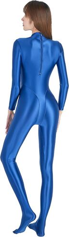 Oily luster full body diving suit tight one-piece competitive hot spring thin one-piece swimsuit (as1, alpha, x_l, regular, regular, Blue) in Saudi Arabia