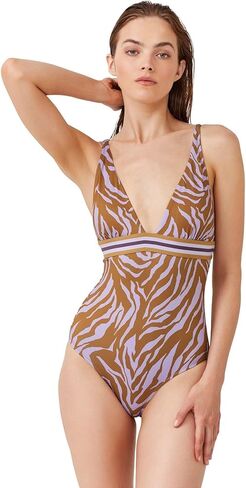 بدلة سباحة نسائية من Gottex Luma Wild Nostalgia برقبة على شكل حرف V قطعة واحدة in Kuwait