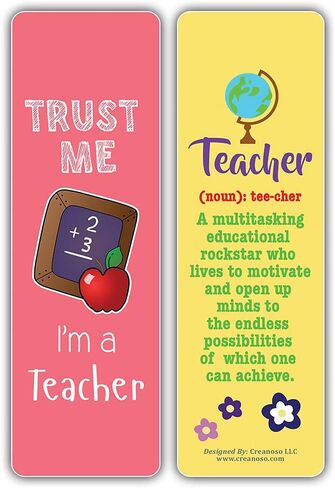 Creanoso I am a Dentist Bookmarks (2-sets X 6 Cards) – Great Party Favors Card Set – Epic Incentive Set Book Page Clippers – Cool Gifts for Men, Women, Teens, Bookworms – DIY Kit – Teacher Rewards in Kuwait