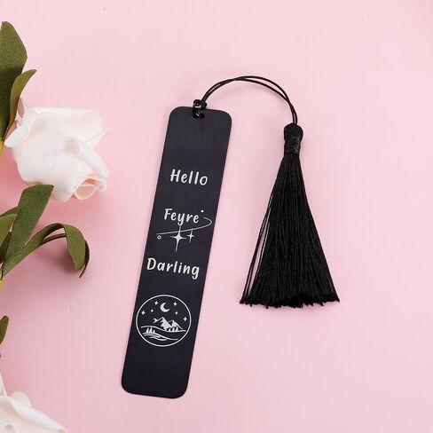 Bookmark for Women Men Novel Fans Book Lovers Reader Gifts Hello Fey Darling Merchandise Birthday Christmas Gifts for Female Friends Bookaholic Gifts Bookmark Gifts for Women in Saudi Arabia