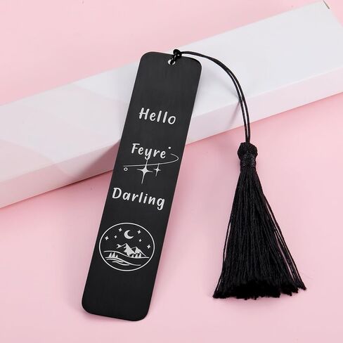 Bookmark for Women Men Novel Fans Book Lovers Reader Gifts Hello Fey Darling Merchandise Birthday Christmas Gifts for Female Friends Bookaholic Gifts Bookmark Gifts for Women in Saudi Arabia