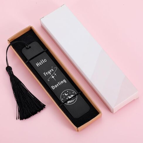 Bookmark for Women Men Novel Fans Book Lovers Reader Gifts Hello Fey Darling Merchandise Birthday Christmas Gifts for Female Friends Bookaholic Gifts Bookmark Gifts for Women in Saudi Arabia